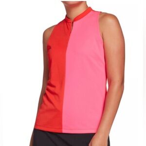 Women's Slazenger Red & Pink Sleeveless Golf Top
